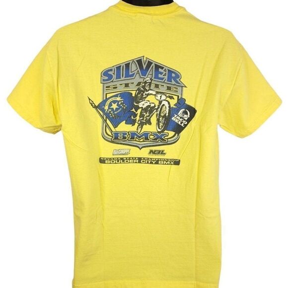 Silver State BMX T Shirt Vintage Y2K 2000 Nevada State Championship Mens Medium - Picture 1 of 7